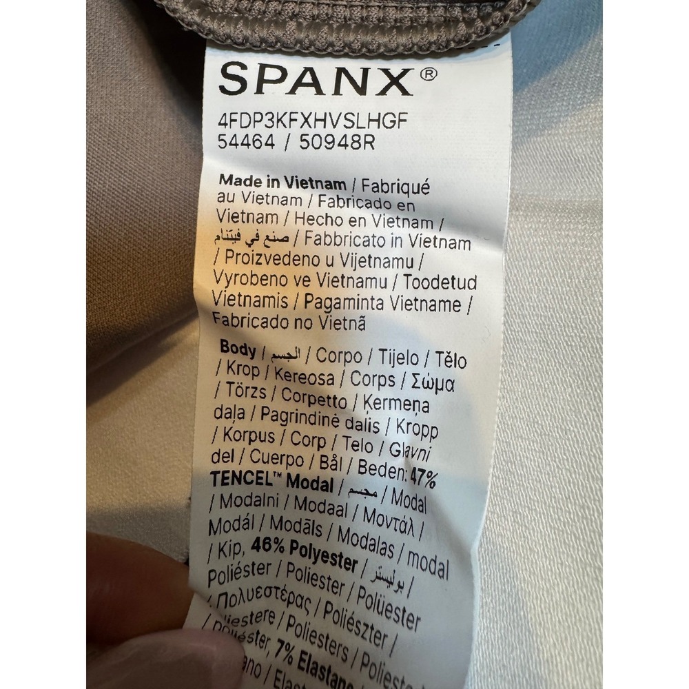 Spanx AirEssentials Half Zip Romper Smoke Small Womens Short Sleeve NWT (I) - Picture 7 of 8